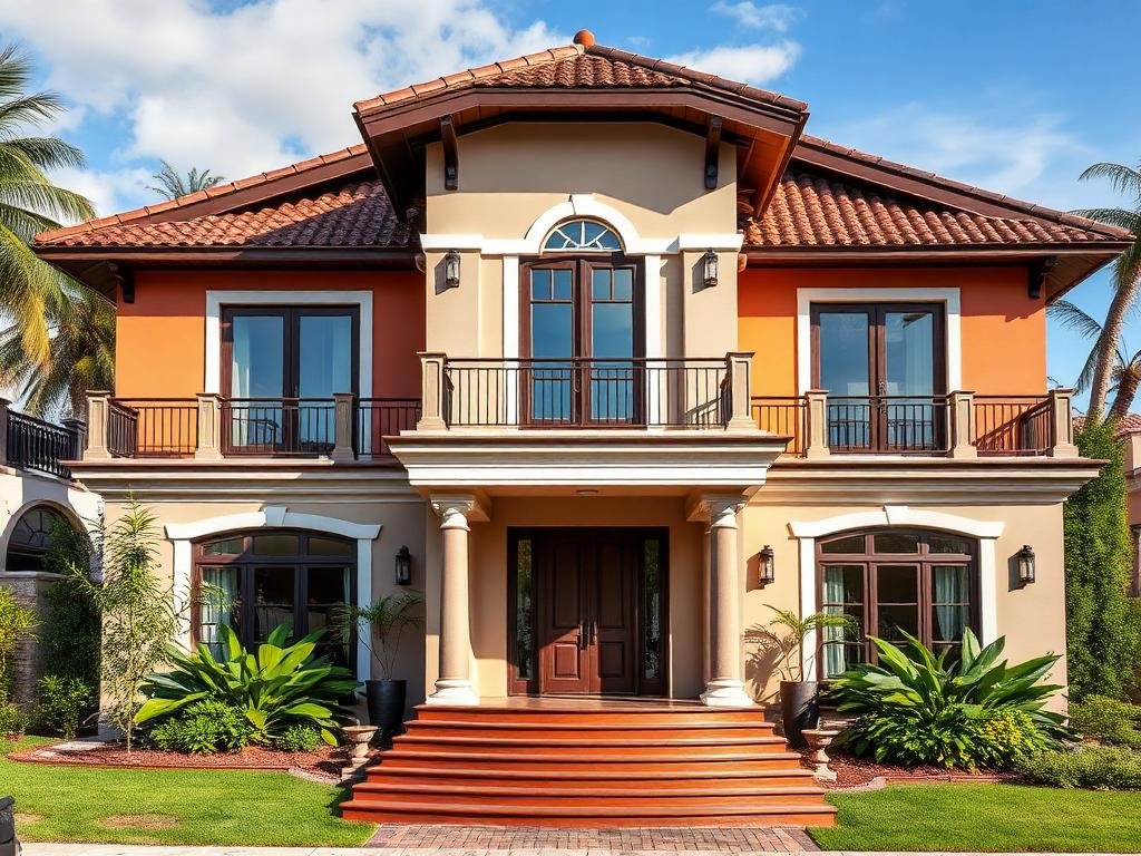 دهانات خارجية احترافية لواجهة فيلا في جدة مقاومة للعوامل الجوية