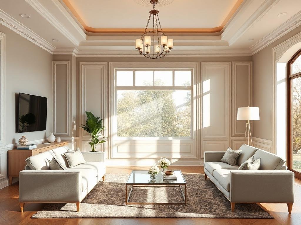 دهانات داخلية حديثة لجدار غرفة معيشة في جدة